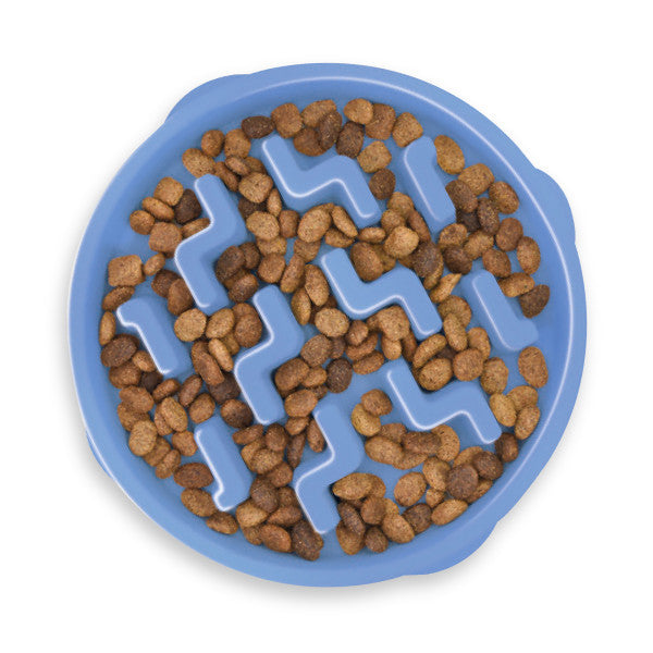 Outward Hound Fun Feeder Slo Bowl, blue