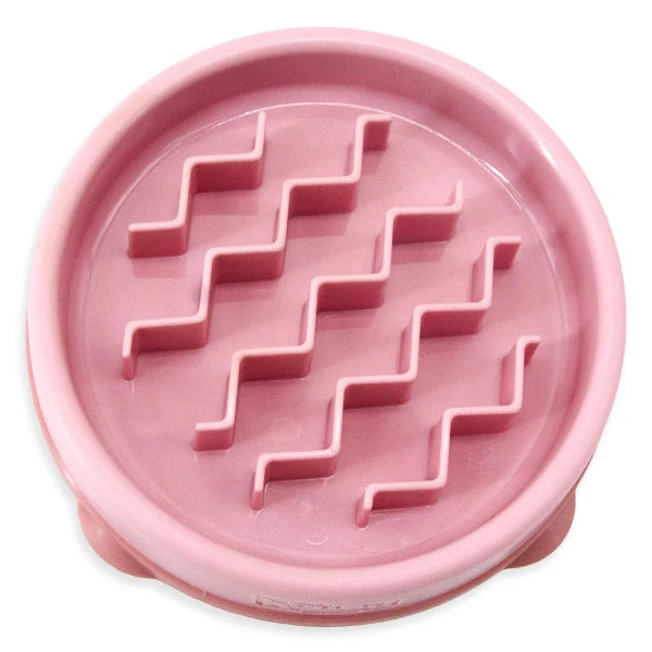 Outward Hound Fun Feeder Slo Bowl, small pink
