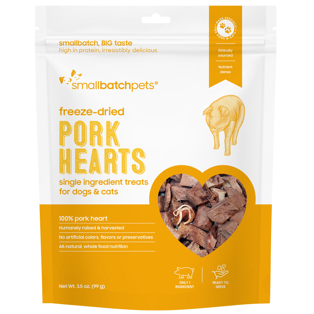 Small Batch Freeze-Dried Pork Heart Treats
