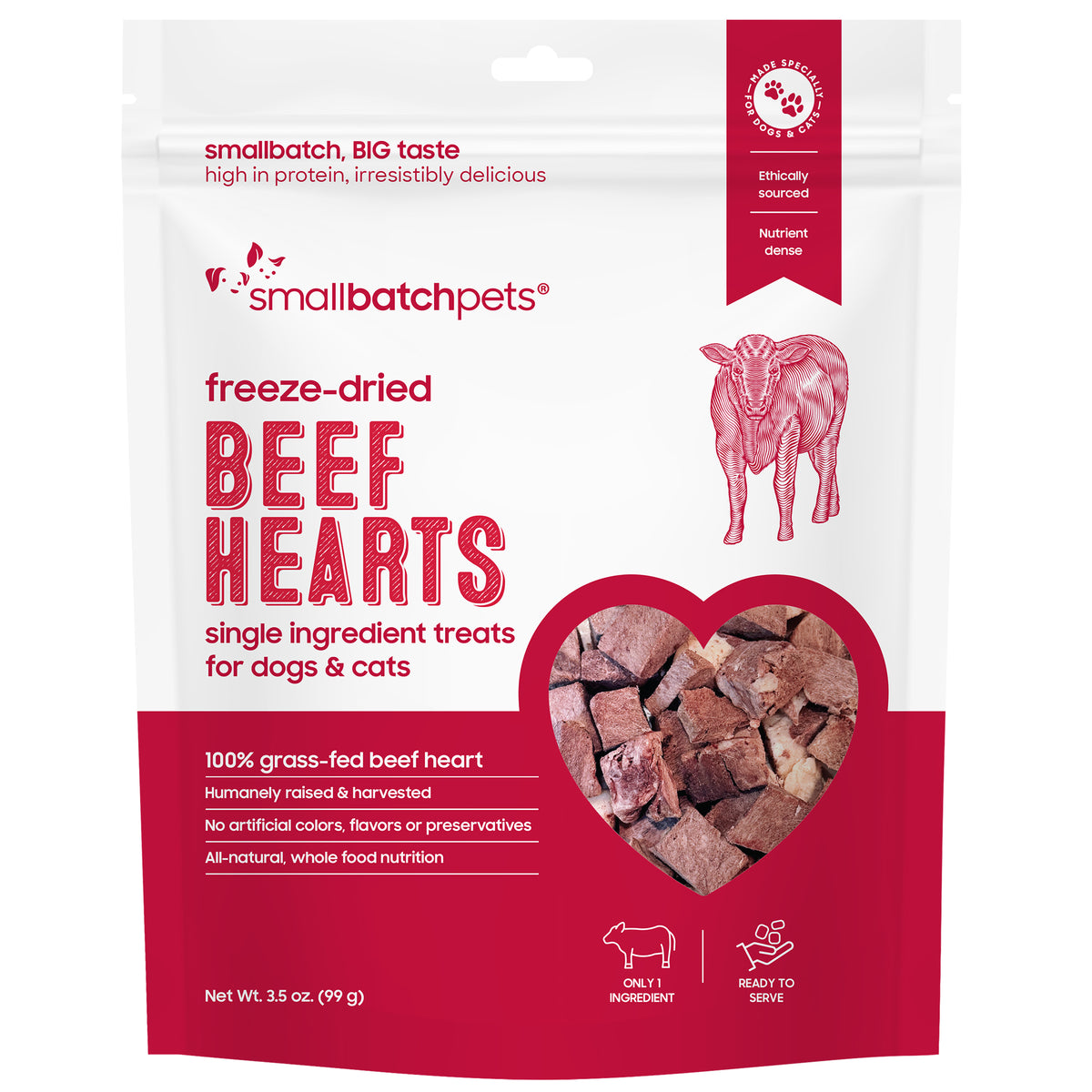 Small Batch Freeze-Dried Beef Heart Treats