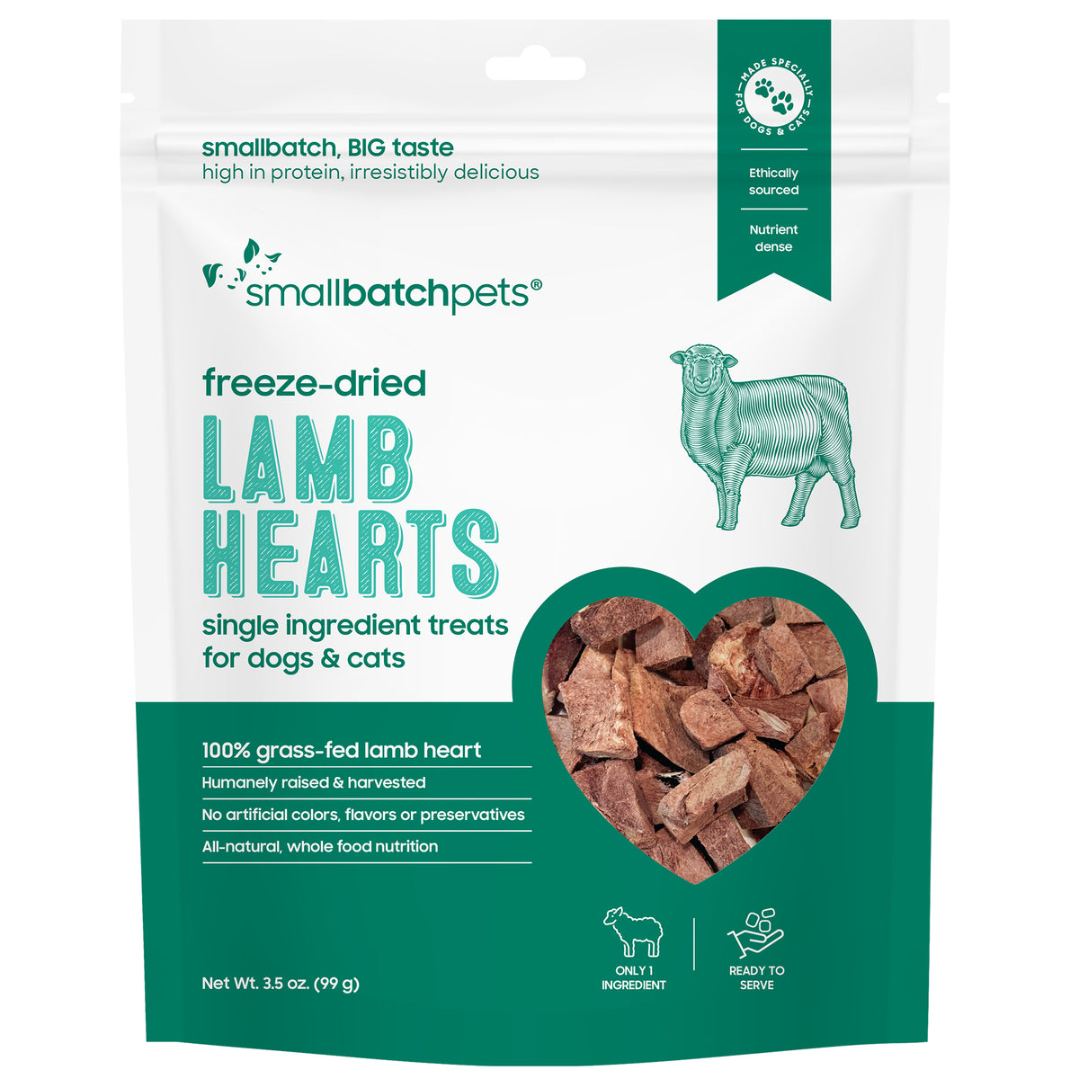 Small Batch Freeze-Dried Lamb Heart Treats