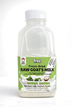 Frez freeze-dried raw goat's milk, Ondeh Ondeh blend with coconut and pandan
