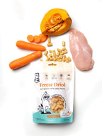 Frez Duck & Pumpkin: freeze-dried duck treats with pumpkin and carrot (Guts Health)