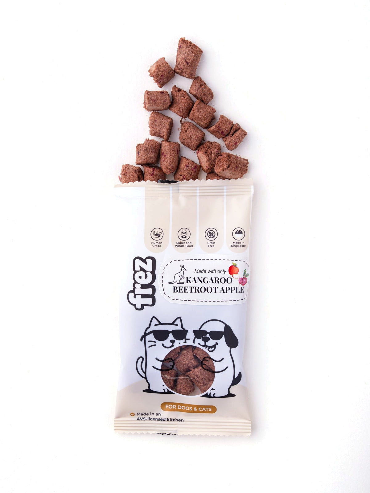 Frez Mini Munch pack, Kangaroo & Beetroot (kangaroo, beetroot and apple)