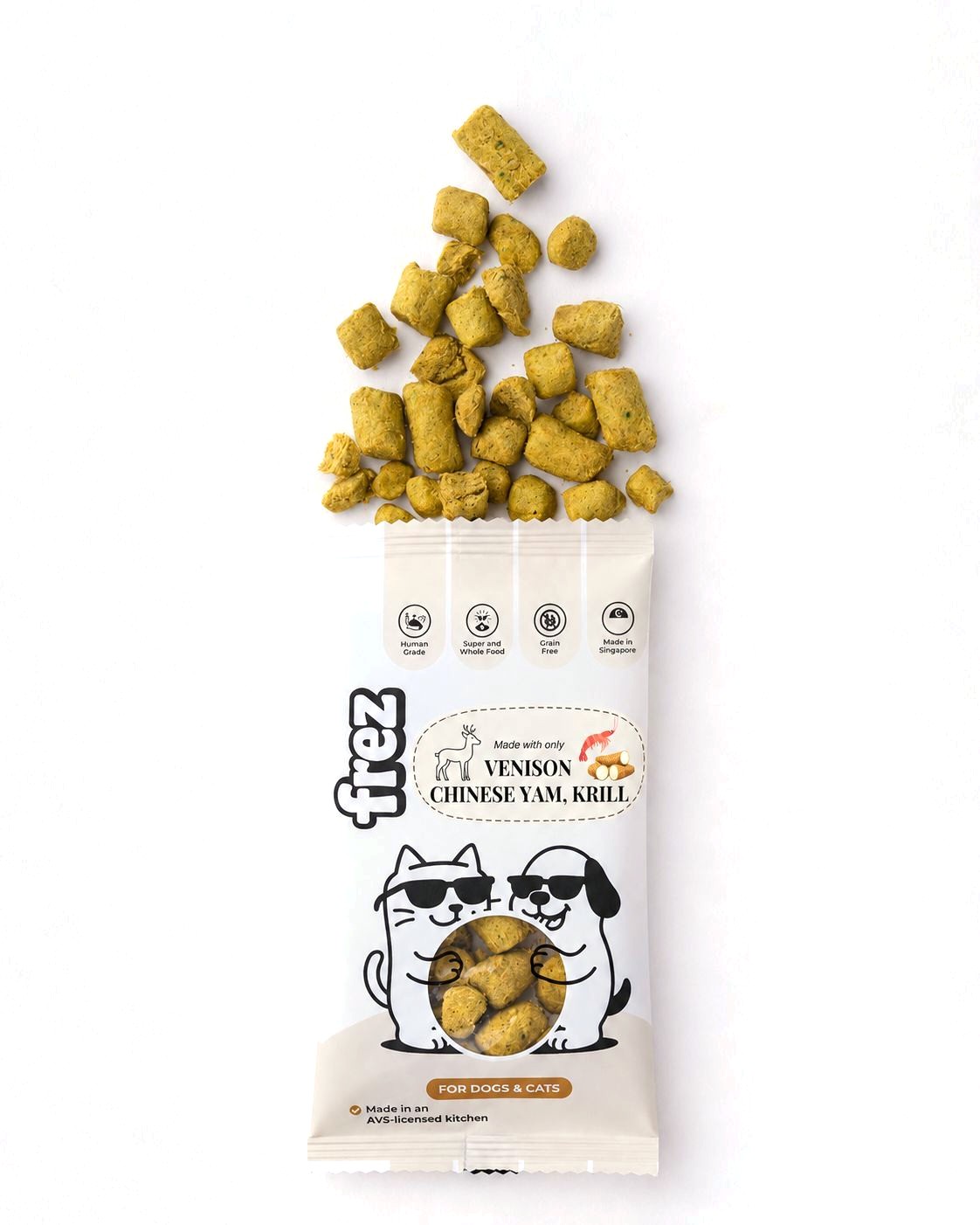 Frez Mini Munch pack, Venison & Krill (venison, Chinese yam and krill)